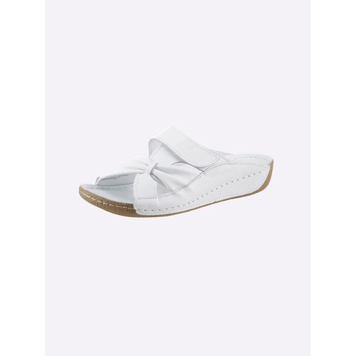 Pantolette ANDREA CONTI, Damen, Gr. 42, weiß, Glattleder, modisch, Schuhe
