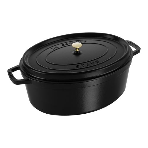 Staub La Cocotte 41 cm, Ovale, Noir mat, Fonte