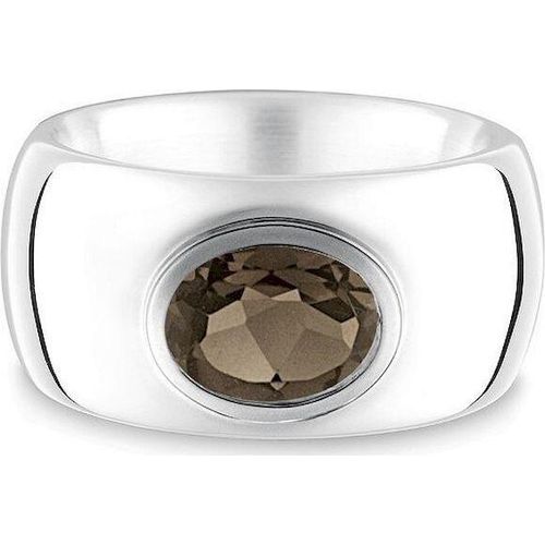 Quinn - Silberring mit Rauchquarz, Classics&Co - 021033632 - Weite 56