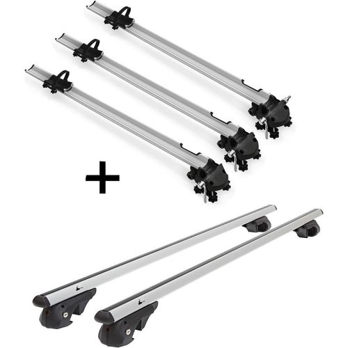 3x Fahrradträger Bike Pro + Relingträger VDP004 XL kompatibel mit für Mercedes Vaneo W414 2002-2005