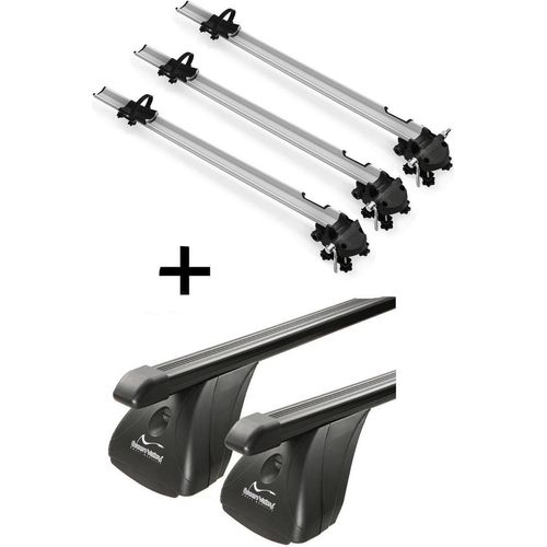 3x Fahrradträger Bike Pro + Dachträger VDP Stahl kompatibel mit für Opel Vectra C 4 Türer 2002-2008