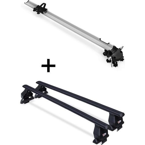 Fahrradträger Bike Pro + Dachträger Menabo Tema Stahl kompatibel mit Rover 45 1999-2005