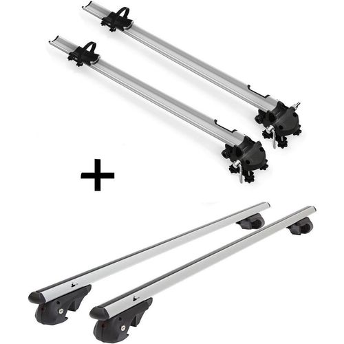 2x Fahrradträger Bike Pro + Relingträger VDP004 XL kompatibel mit für Mercedes Vaneo W414 2002-2005