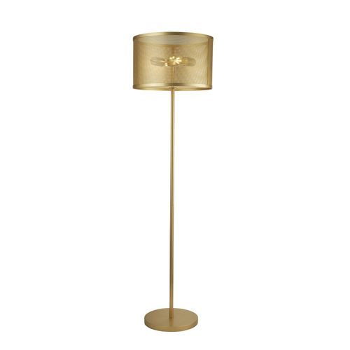 Stehleuchte Industrial-Nordic Network Stahl Gold 2 Leuchten E27
