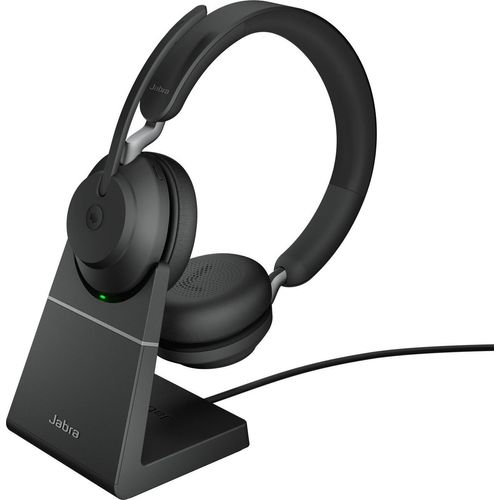 Jabra Headset Evolve2 65 MS Duo, inkl. Link 380a & Ladestat.