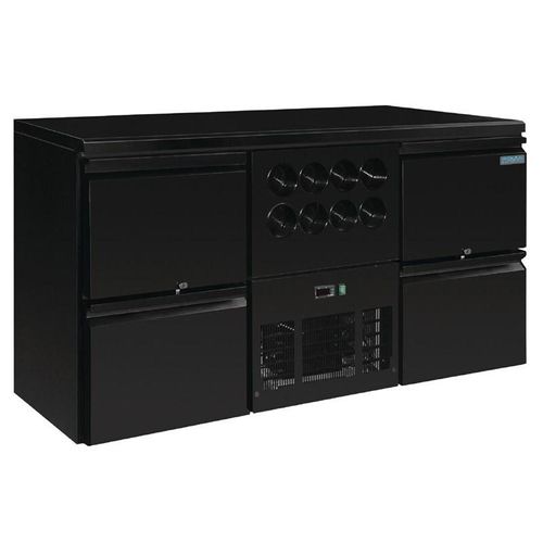 Polar Serie U Barkühlschrank 4 Schubladen mit Flaschenkühlbereich (8 Flaschen)