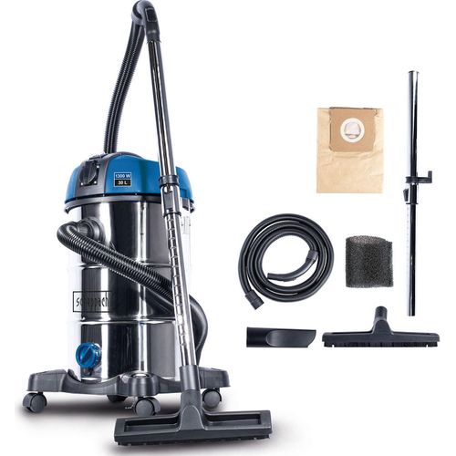 Scheppach NTS30 Premium 3in1 Nass- und Trockensauger | 30L | Nasssaugen - Trockensaugen - Ausblasen | 1300W | 20 kPa | 3m Schlauch | inkl. Zubehör