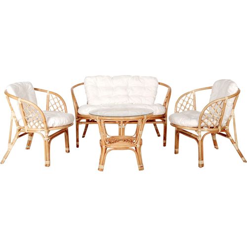 Linder Exclusiv Rattangarnitur mit Polsterung BAHAMA PO501