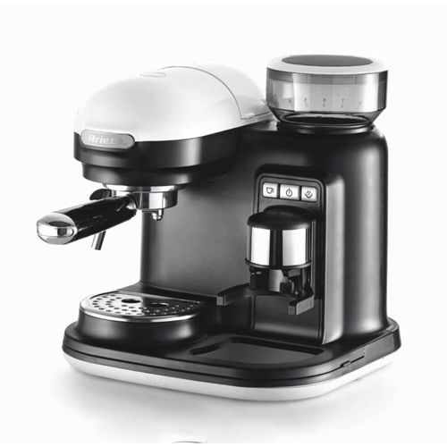 Ariete MODERNA Siebträger-Espressomaschine mit Mahlwerk schwarz/weiß