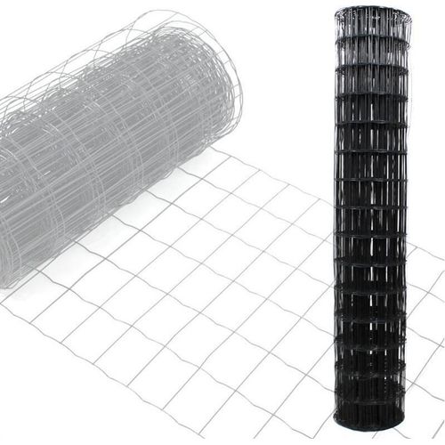 Gartenzaun Maschendraht 1,5x25m Zaun Gitterzaun Schweißgitter Wildzaun RAL7016