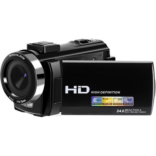 INF Camcorder 1080P / 24MP / 16-facher Zoom und drehbarer LCD-Bildschirm