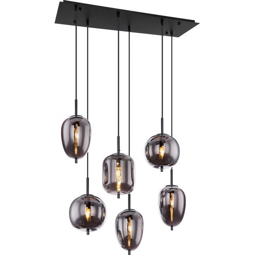 Globo Lighting Hängeleuchte Metall schwarz, 6x E14