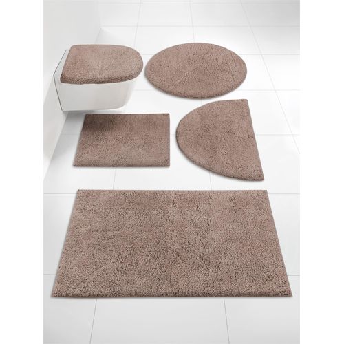 Badematte GRUND Gr. 1, grau (taupe), rechteckig (45cm x 50cm),, Badematten