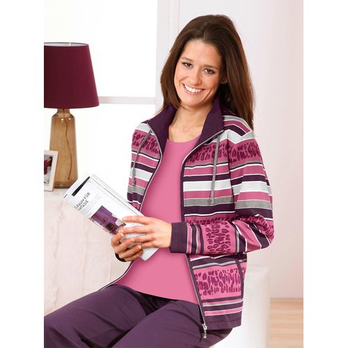 Hausanzug HAJO, Damen, Gr. 20/21, lila (brombeer), 62% Baumwolle, 38% Polyester, Langarm, Homewear-Sets