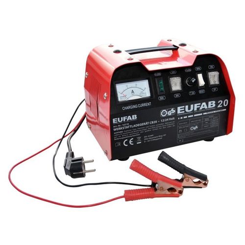 EUFAB Ladegerät mit Schnellladefunktion 12 V - 15 Ampere Batterieladegerät 16518