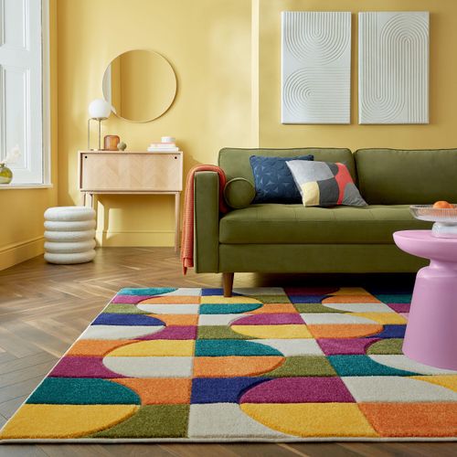 Teppich FLAIR RUGS "ChaCha", bunt, B:200cm H:8mm L:290cm, Kunstfaser, Teppiche, Teppich, Abstrakter Teppich