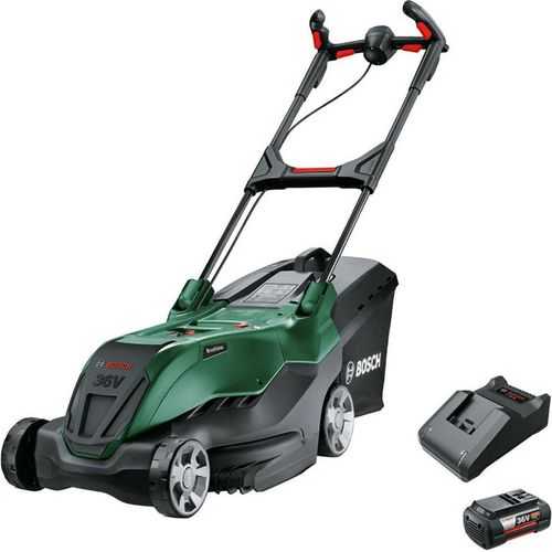 Bosch Akku Rasenmäher Mäher Advanced Rotak 36 V 44 750 36 V 4 Ah Akku Ladegerät
