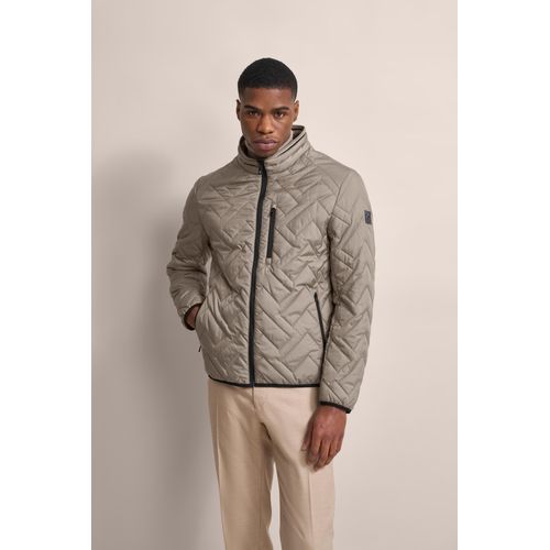Blouson BUGATTI, Herren, Gr. 48, beige, 100% Polyester, unifarben, casual, regular fit, Langarm Bündchen, Jacken, in Steppoptik