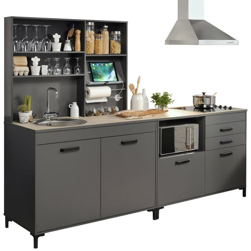 Küchenzeile MOOVE 2 - grau - 238 cm breit