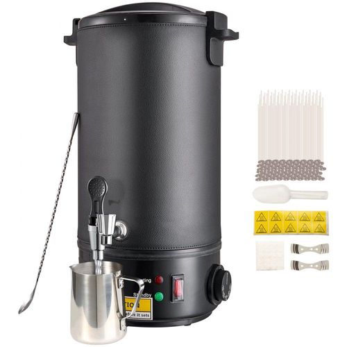Kerzenherstellung Set - Kommerzieller Elektrischer Wachsschmelzer 10 L - 1100 W Wachsschmelzgerät Kerzenherstellungsmaschine - DIY Kerzen Selber Machen - Inkl. Dochte, Kerzengießtopf und Löffel