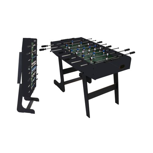Tischkicker Manchester, Kicker Kickertisch Tischfussball, klappbar 84x121x105 ~ schwarz