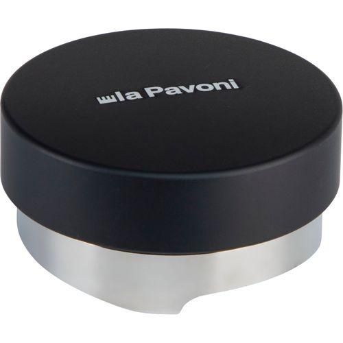 La Pavoni Edelstahl-Leveller- Tamper mit Logo, Schwarz 58 mm