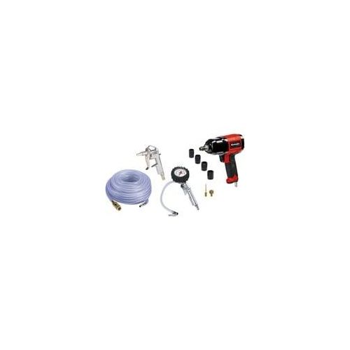 Druckluft-Schlagschrauber TC-PW 340 mit Zubehör, Set 10-teilig schwarz/rot, Lösemoment 340 Nm, 1/2