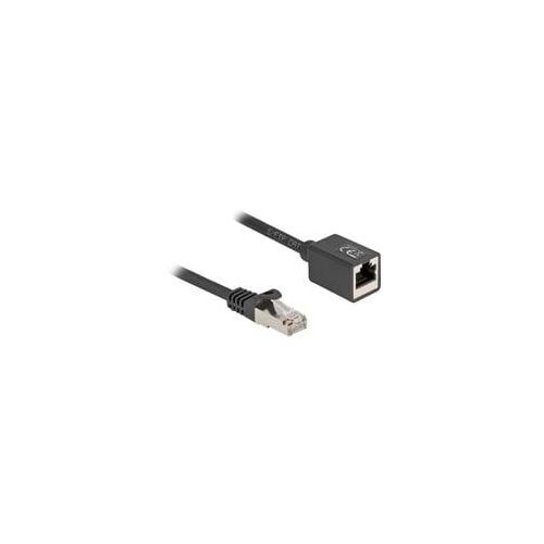 Netzwerk Verlängerungskabel RJ-45 Stecker > RJ-45 Buchse Cat.6a S/FTP schwarz, 2 Meter