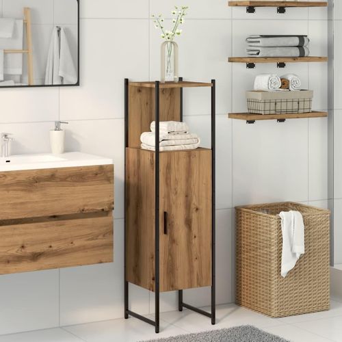 Badschrank Artisan-Eiche 33X33X120,5 Cm Holzwerkstoff