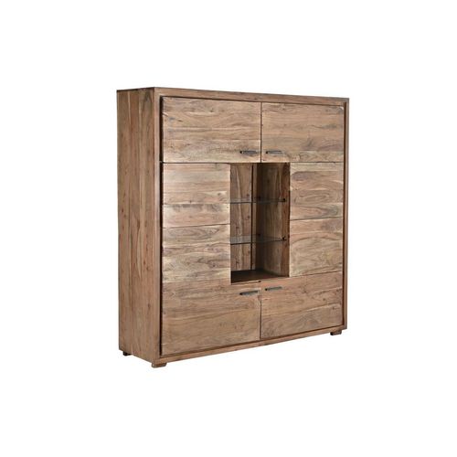 Schrank DKD Home Decor 145 x 40 x 153 cm Kristall Braun Akazienholz