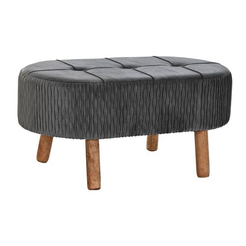 Hocker DKD Home Decor Grau natürlich Dunkelgrau Holz 80 x 46 x 38 cm