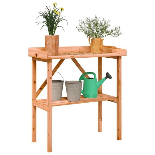 Pflanztisch Mit Ablage 78X38X82,5 Cm Massivholz Tanne | Farbe: Braun