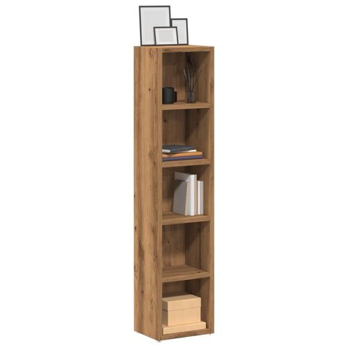 Cd-Regale 2 Stk. 21X16X93,5 Cm Holzwerkstoff | Farbe: Eiche handwerklich