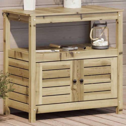 Pflanztisch Ablagen 82,5X45X81 Cm Imprägniertes Kiefernholz | Farbe: Natürlich imprägniert