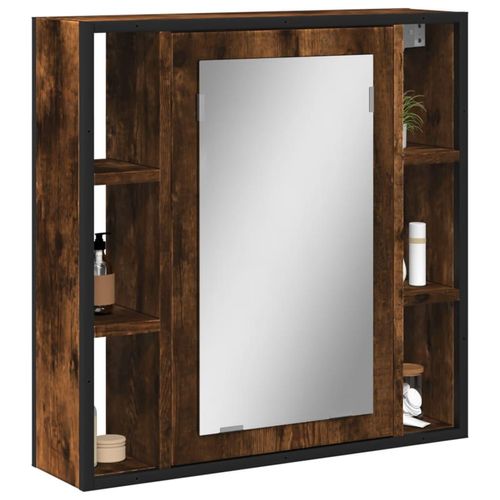 Bad-Spiegelschrank 60X16X60 Cm Holzwerkstoff | Farbe: Räuchereiche