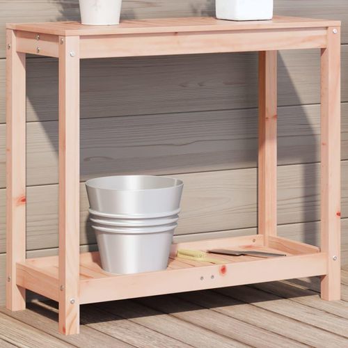 Pflanztisch Mit Ablage Imprägniertes Kiefernholz | Farbe: Natürliches Douglasie | Größe: 82.5 x 35 x 75 cm