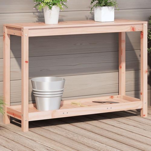 Pflanztisch Mit Ablage Imprägniertes Kiefernholz | Farbe: Natürliches Douglasie | Größe: 108 x 35 x 75 cm