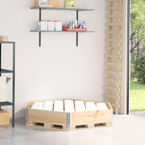 Paletten-Aufsatzrahmen Hexagon Massivholz Kiefer | Farbe: Natur