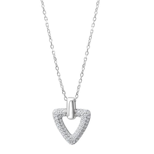 Celesta Silber Anhänger mit Kette 925 Silber weiße Zirkonia