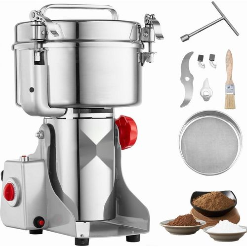 Elektrische Getreidemühle 3400W - Hochleistungs-Maismühle 2500g - Gewürzmühle für Zuhause - Professionelle Küchenmaschine für Getreide und Gewürze