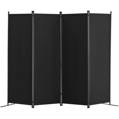 Raumteiler 4-teiliger Faltbarer Sichtschutz - Flexible Trennwand Paravent in Schwarz - Ideal für Zuhause und Büro