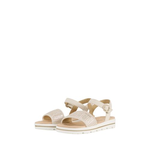TOM TAILOR Damen Flache Sandalen mit Flechtmuster, gold, Uni, Gr. 37