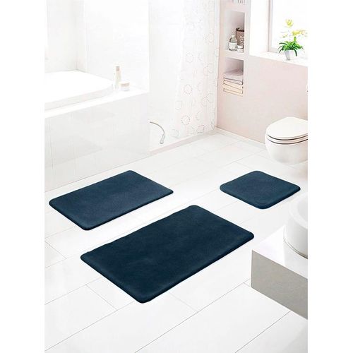 Badematte Gr. 1, grau (anthrazit), WC-Vorleger rechteckigmit Ausschnitt (50cm x 60cm),, Badematten