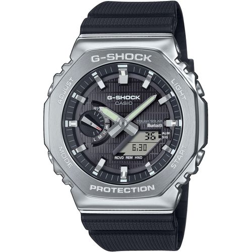 Smartwatch CASIO G-SHOCK, schwarz, Smartwatches, Armbanduhr, Herrenuhr, Bluetooth, Resinarmband,Weltzeit, Phone Finder