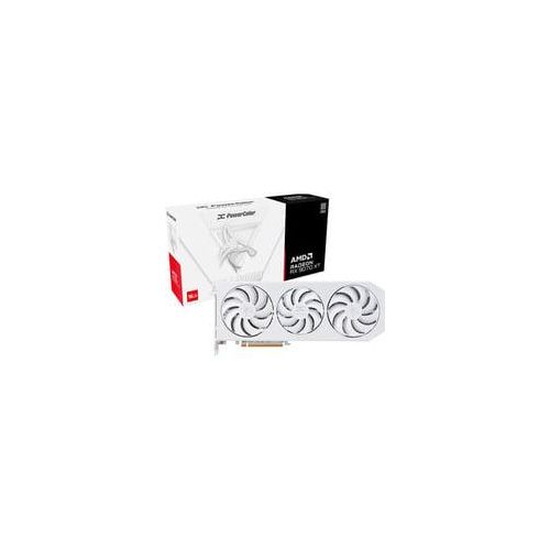 Radeon RX 9070 XT Hellhound Spectral White OC, Grafikkarte weiß, RDNA4, GDDR6, 3x DisplayPort, 1x HDMI