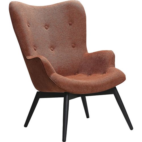 Sessel SALESFEVER, rosa (kupfer), B:80cm H:92cm T:99cm, 100% Polyester, Sessel, Lounge-Sessel, Zierknöpfe in der Rückenlehne