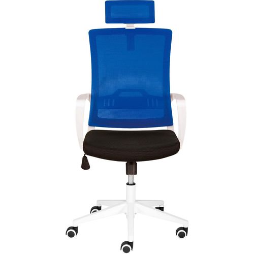 Bürostuhl MAYER SITZMÖBEL, bunt (schwarz, blau, weiß), B:61,5cm H:109cm T:65cm, Stühle, 