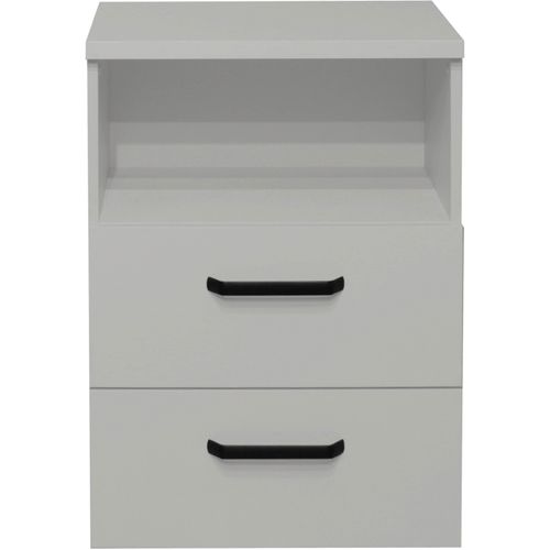 Mehrzweckschrank MÄUSBACHER, grau (kreidegrau matt lack), B:50cm H:73cm T:35cm, Holzwerkstoff, Schränke