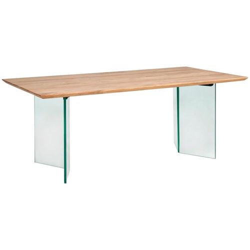 Livetastic Esstisch , Akazie , Holz, Glas , Akazie , vollmassiv , Holz , rechteckig , A-Form , 200x76x100 cm , Esszimmer, Tische, Esstische,