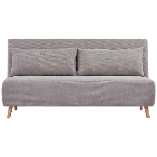 Mid.you Schlafsofa , Grau , Textil , Kiefer , vollmassiv , 2-Sitzer , Füllung: Polyester , 162x82x91 cm , Liegefunktion , Kinder- & Jugendzimmer,